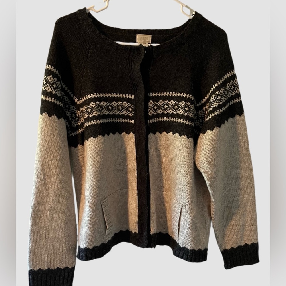 Alps Black and Gray Women's Sweater